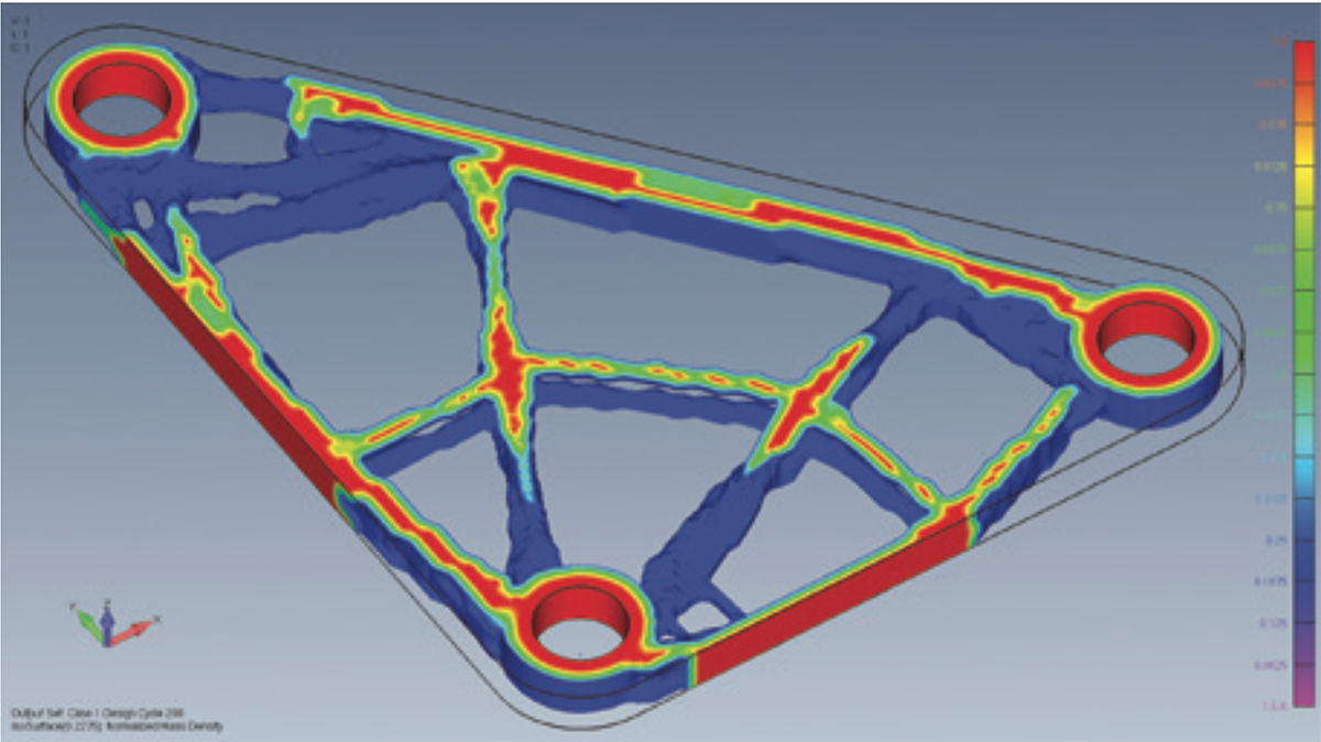 Simcenter Femap 2020.1 isosurface plot for topology optimised parts