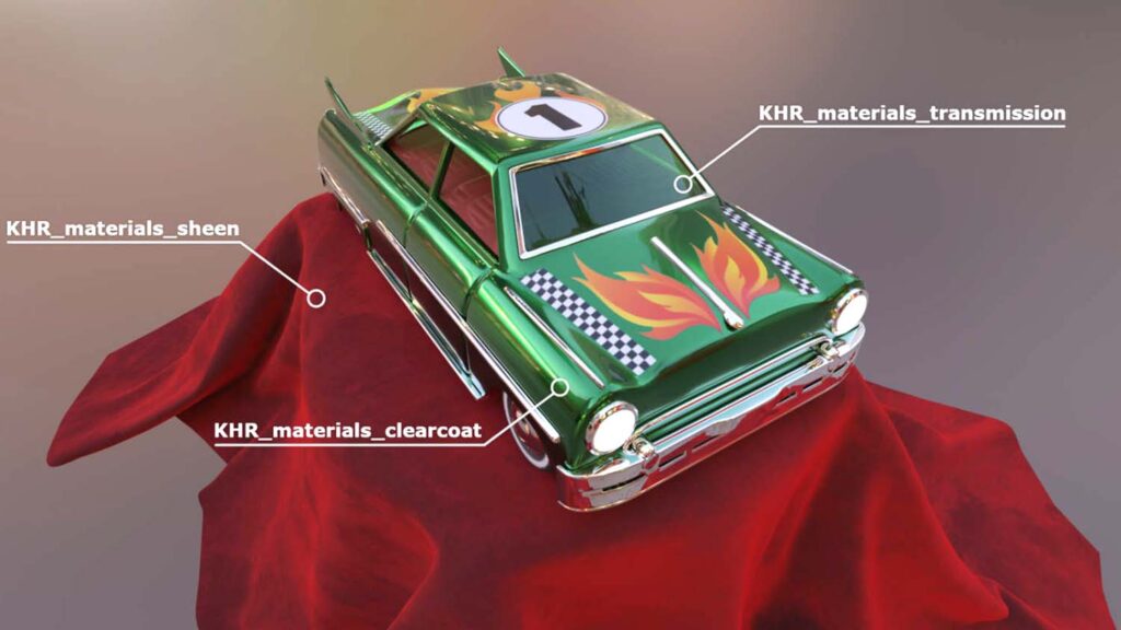 glTF Khronos 2020-Toy-car-model-illustrating-the-use-of-glTFs-three-new-PBR-extensions