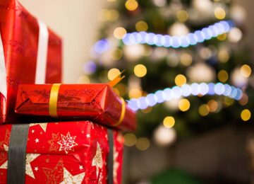Christmas presents under tree
