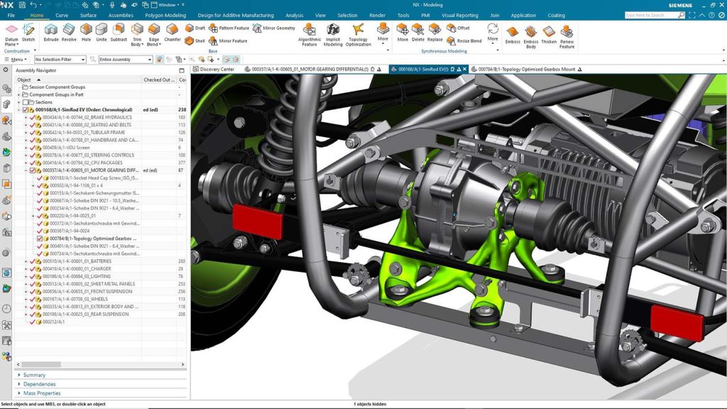 Siemens NX 2022 topology optimizer ENGINE BRACKET