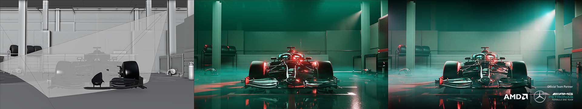 Mercedes-AMG F1 W12 AMD Radeon PRO + Blender animation Solid-Eevee-Cycles WEB