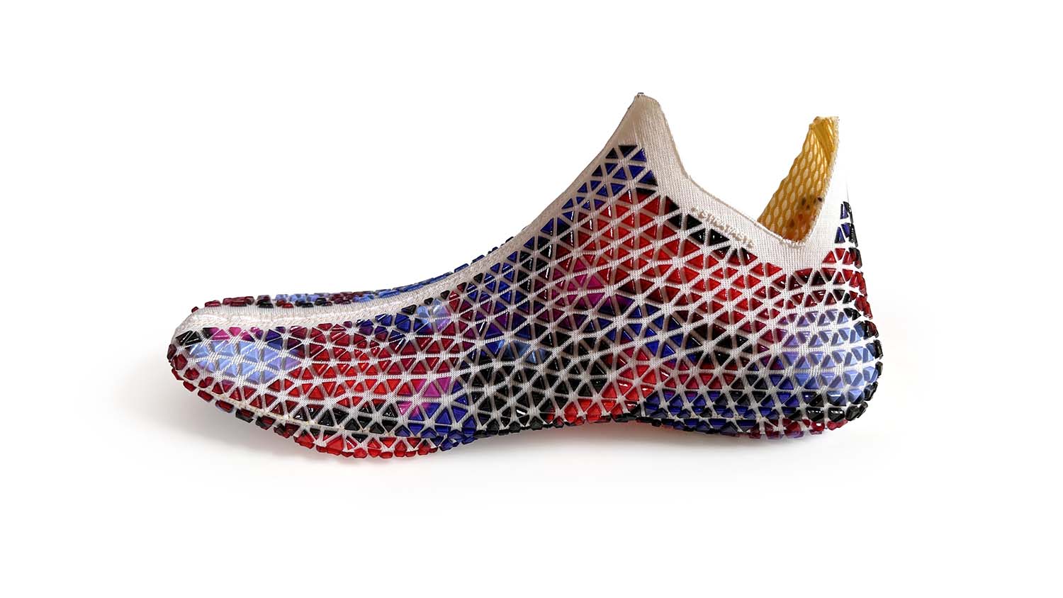 Reflection Collection Assa Ashuach’s 3D printed Evolve shoe contains a personalised midsole sensor that studies its wearer while recording their movement data