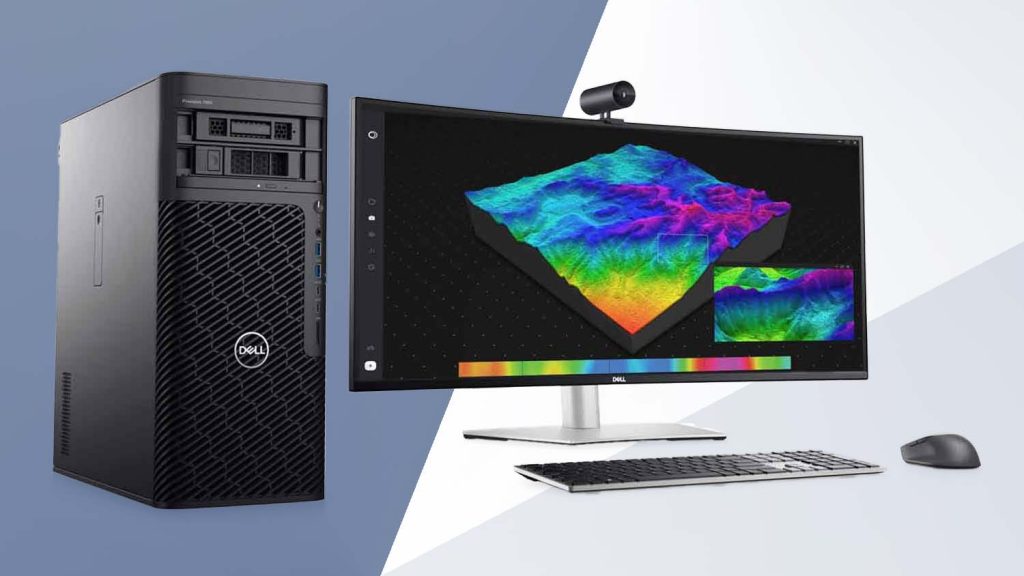 Dell Precision 7865 workstation and monitor MAIN