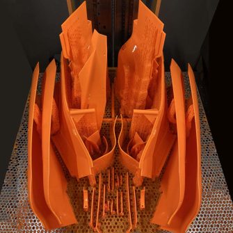 McLaren engineering team uses Stratasys’ stereolithography 3D printing technology to produce aerodynamic wind tunnel components