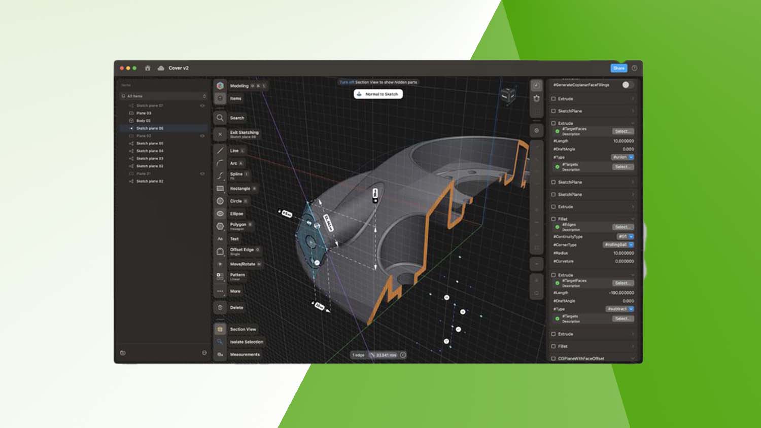 Shapr3D history based parametric modelling