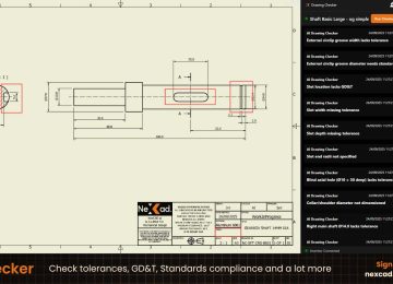 nexcad-ai-d3d-30-2025-Check-tolerances-GDT-Standards-compliance-and-a-lot-more