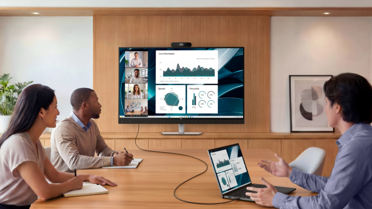 Dell P4326QEB conference monitor