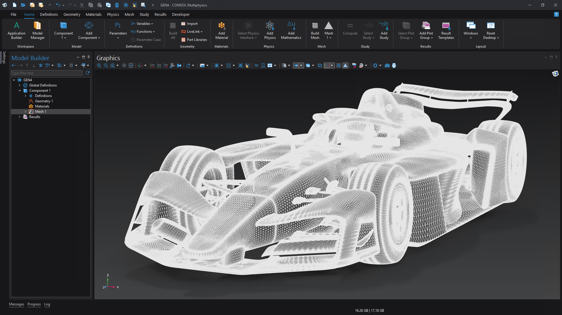 Comsol mesh of GEN4
