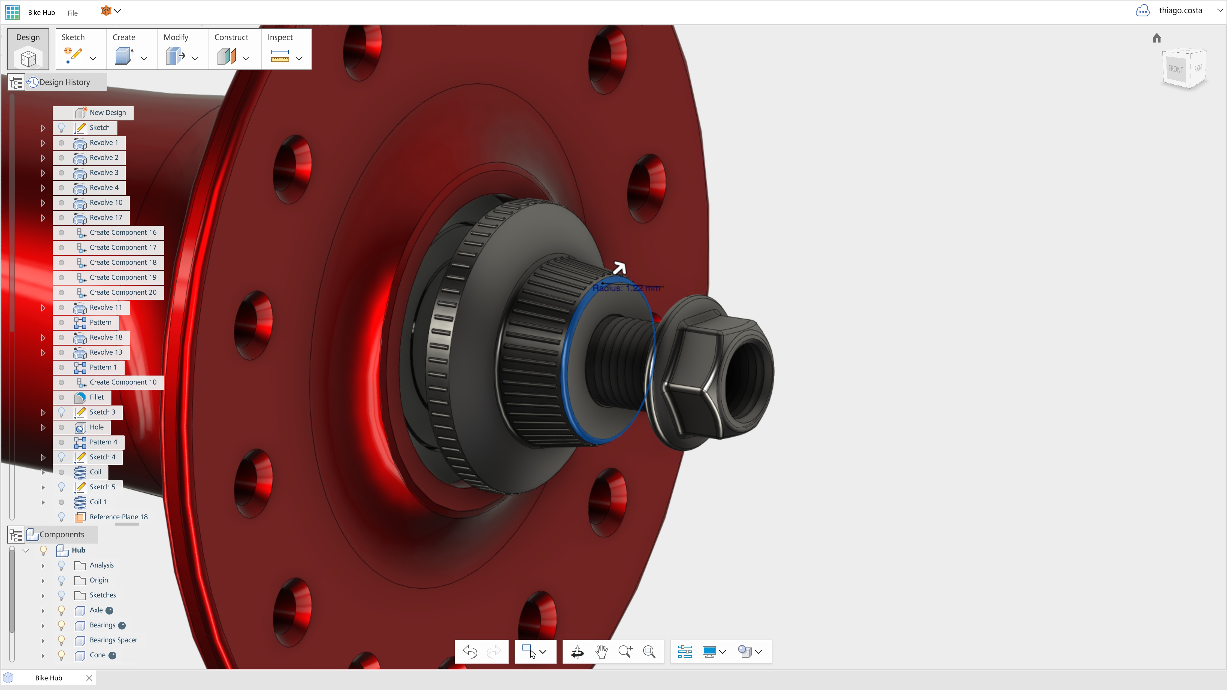 Fusion 360 Revolve.